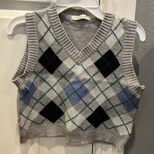 Argyle Print Sweater Vest